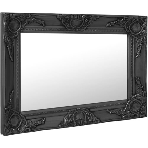 Maison Chic Stensko Ogledalo - Zrcalo - Kozmetično ogledalo v baročnem stilu 60x40 cm črno, (21698190) Cene