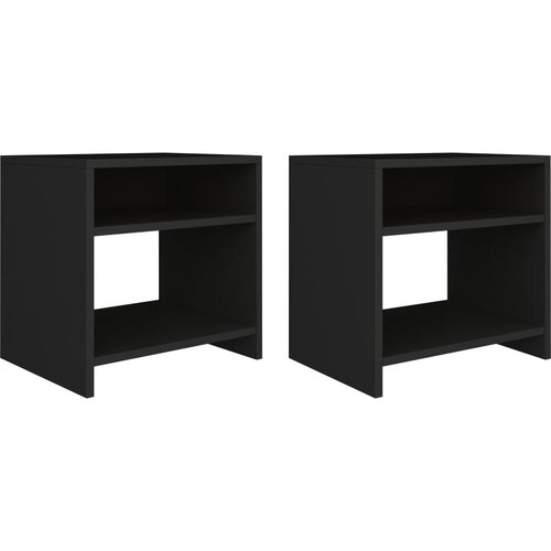 vidaXL Noćni ormarići od iverice 2 kom crni 40 x 30 x 40 cm Cijene