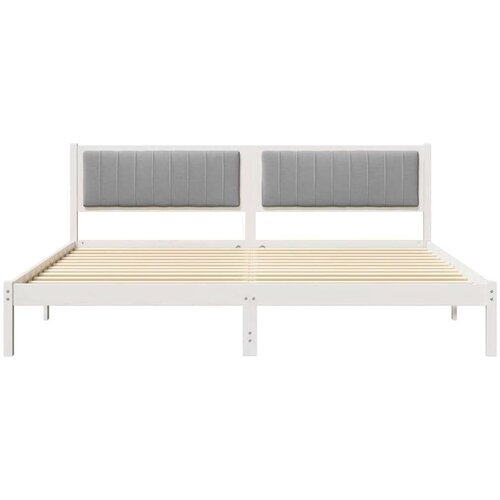  Okvir za krevet Svijetlo siva 200 x 200 cm tkanina Slike