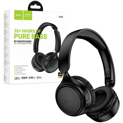hoco. Slu&scaron;alice bežične, Bluetooth / AUX - W66 Black Cijene