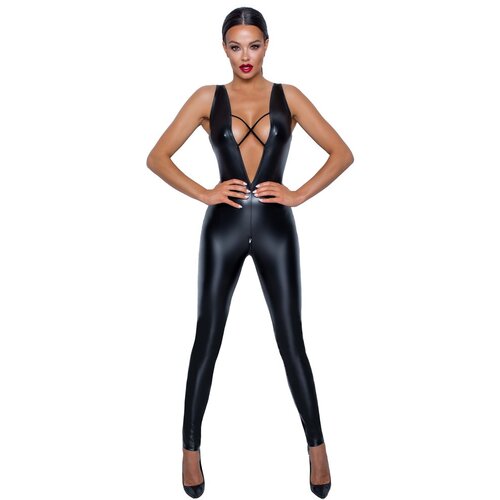 Noir Handmade Sleeveless Jumpsuit Power Wet Look 2730588 M Slike