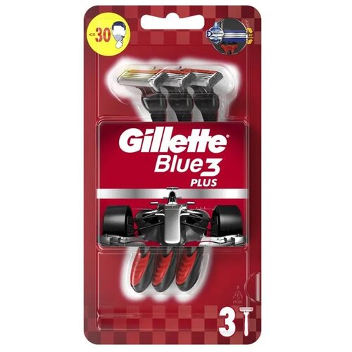 Gillette Mu&amp;scaron;ki brijač Blue 3 Plus Nitro, 3 komada, Crni Slike