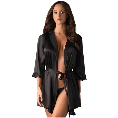 Obsessive - Satinia Robe Black L/XL