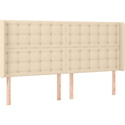  Krevet box spring s madracem LED krem 180x200 cm od tkanine Slike