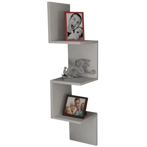 Furny Home bijela zidna biblioteka s policama Corner Cene