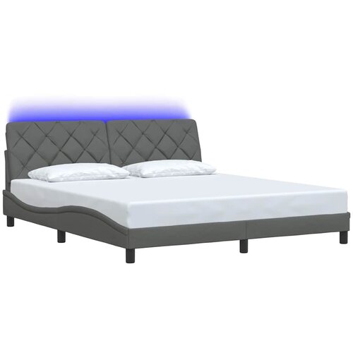  Okvir kreveta s LED-om bez madraca 180x200 cm od tkanine Slike