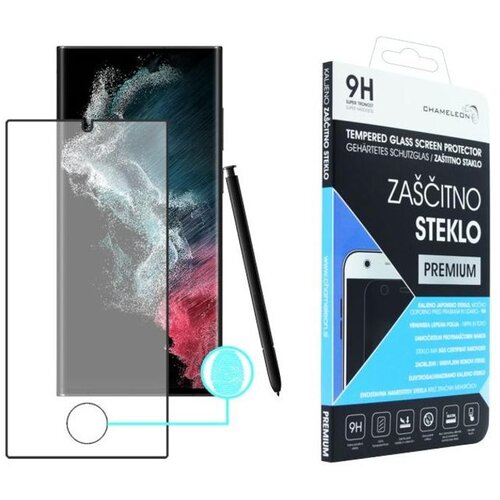 Samsung Galaxy S22 Ultra - Zaščitno steklo Premium - črno do roba (0,25) Cene