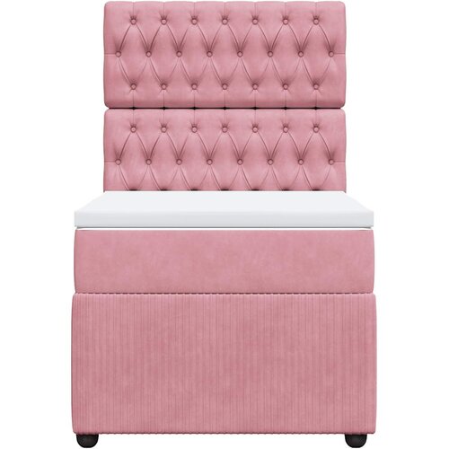 Box spring krevet s madracem ružičasti 80 x 200 cm bar&amp;scaron;unasti Slike