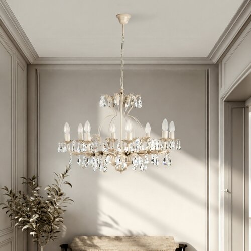 ONLI Luster na lancu TERESA 8xE14/6W/230V krem/patina Slike