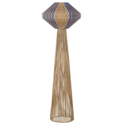 Nova Luce Modra/v naravni barvi stoječa svetilka iz vrvi (vi&scaron;ina 152 cm) Abby &ndash; Cene
