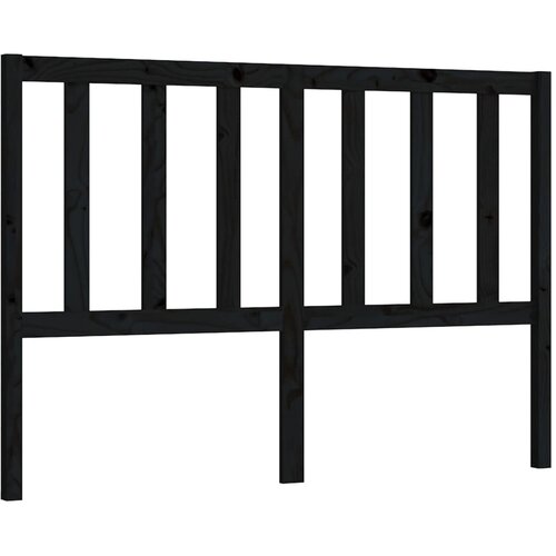  Uzglavlje za krevet crno 166 x 4 x 100 cm od masivne borovine Slike