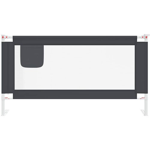  Sigurnosna ograda za dječji krevet tamnosiva 160x25 cm tkanina Slike