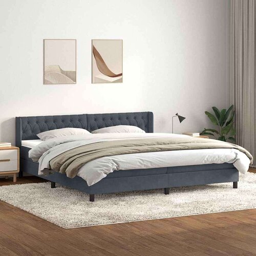 Box spring krevet s madracem tamnosivi 180x220 cm bar&scaron;unasti Cijene