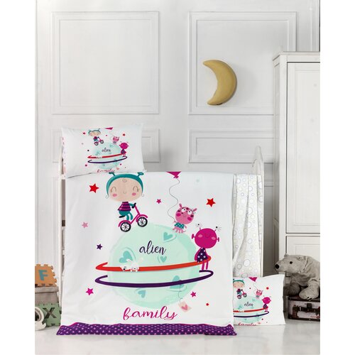Lessentiel Maison posteljina za bebe Alien , 100x150cm, Bela Slike