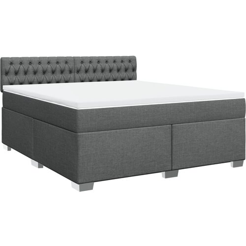 Maison Chic Box spring postelja - Vzmetna postelja z vzmetnico temno siva 180x200 cm blago SL5380, (21900241) Cene