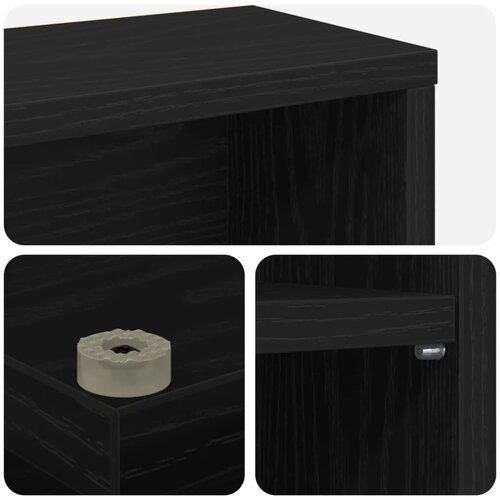 Cd ormar Crni hrast 60 x 17 x 92 cm Konstruirano drvo - Crni hrast 1 60 x 17 x 92 cm Cene