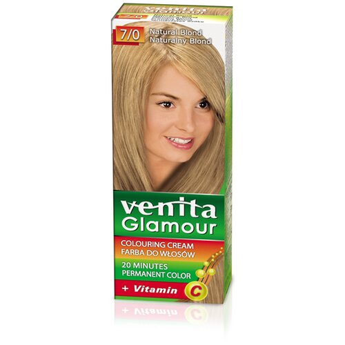 VENITA farba za kosu sa vitaminom C Glamour (7/0 Natural Blond) Slike