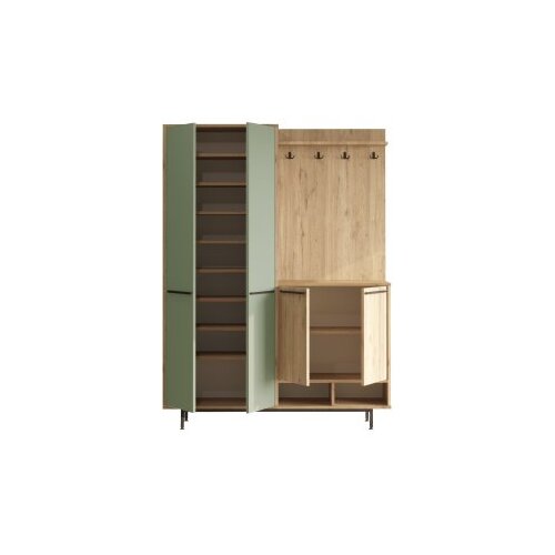 Hanah home Komplet predsoblja OS1-SY, 147.4x35.5x195.6 cm, Zeleni Slike