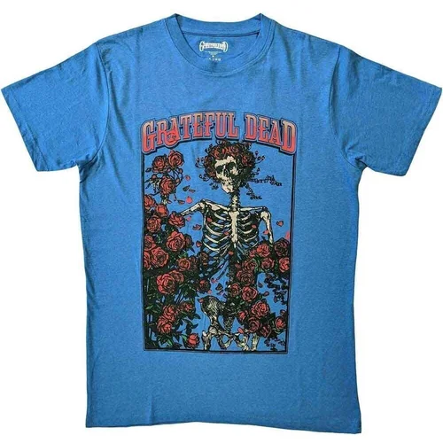 Grateful Dead Majica Bertha & Logo Unisex Blue 2XL