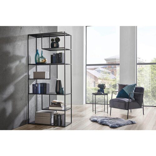 CARRYHOME regal 85/188/35 cm črna Slike