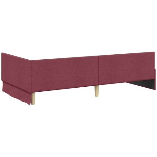  Kutni krevetni okvir s madracem Ostalo 2 pcs Crvena tkanina Slike