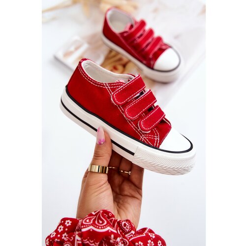 Kesi Children's Sneakers With Velcro Red Bernie Slike