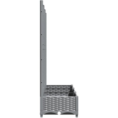  Vrtna sadilica s re&amp;scaron;etkom svjetlosiva 120 x 40 x 121,5 cm PP Slike