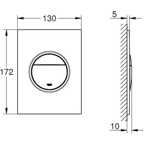 Grohe aktivirna tipka Nova Cosmopolitan S 37601SH0 alpine bela Slike