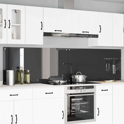 VidaXL Za&amp;scaron;čita za kuhinjo 2 pcs Temno siva 120 x 60 cm kaljeno steklo Slike
