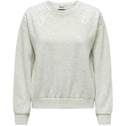 Only Sweater majica 'GINA' siva / bijela