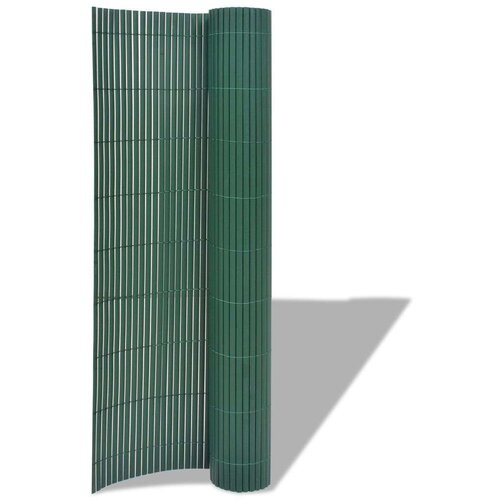 vidaXL Dvostranska vrtna ograja PVC 90x500 cm zelena Cene