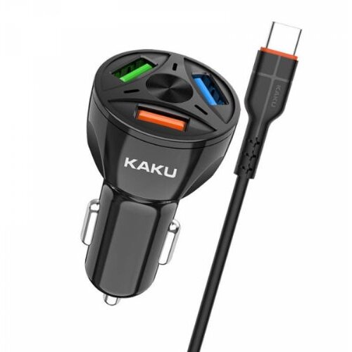 Kaku avtopolnilec KSC-493 3.0 qc s kablom 1m type c - črn Cene