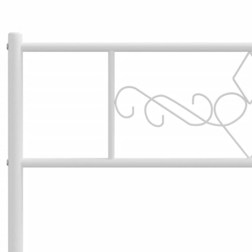  Metalni okvir za krevet s uzglavljem bijeli 120x200 cm Slike