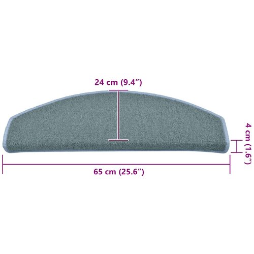  Prostirke za stepenice 30 kom 65x24x4 cm morsko plave poluokrugle velike Slike