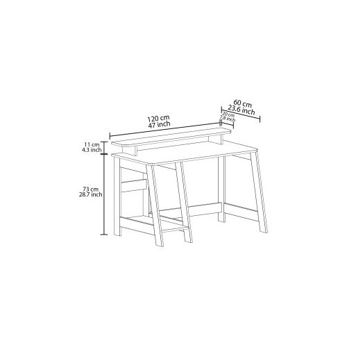 Hanah home Radni sto Country, 120x73x60 cm, Hrast-bijeli Slike