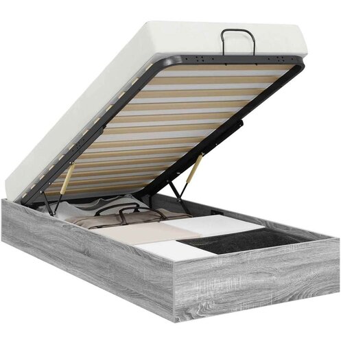  Otoman krevet Siva Sonoma 193 x 120 x 25 cm Iverica - Sivi hrast sonoma 100 x 200 cm Slike