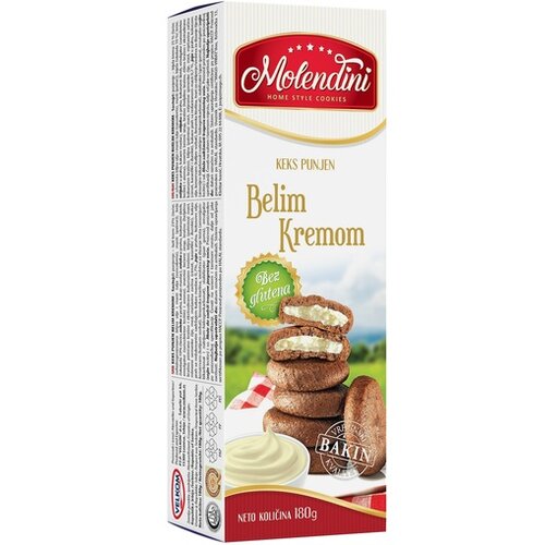 Molendini keks punjen belim kremom bez glutena 180g Slike