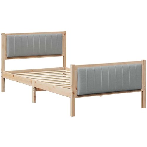 vidaXL Kovinska posteljna konstrukcija Rjava in svetlo siva, (5000084347) Cene