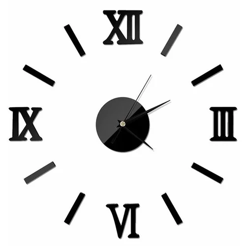 Zidni sat 130 cm sa rimskim brojevima, crni