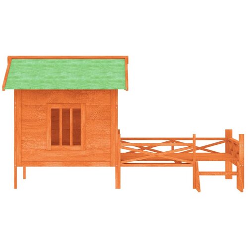  Kućica za pse smeđa 159 x 120 x 88,5 cm od masivne borovine Slike