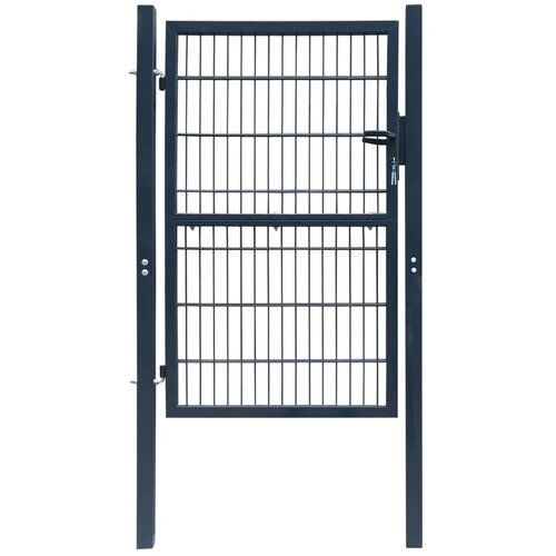 VidaXL 2D vrata za ogradu (jednostruka) antracit siva 106 x 210 cm Slike