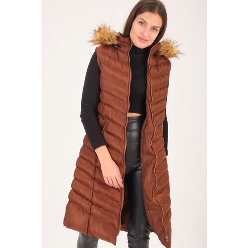 Dewberry Z6684 LADIES VEST-OUTDOOR COFFEE Slike