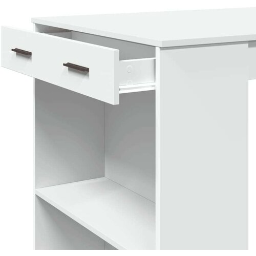 vidaXL Barska miza bela 102x70x103,5 cm inženirski les Cene