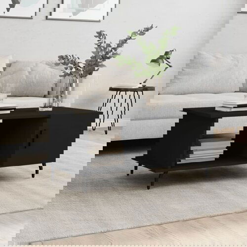 VidaXL Stolić za kavu crni 90x50x40 cm od konstruiranog drva Slike