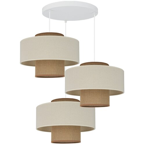  Brilagi - Visilica na sajli DALLAS 3xE27/15W/230V braon/krem/bela Slike