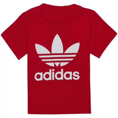 Adidas majice s kratkimi rokavi TREFOIL TEE Rdeča