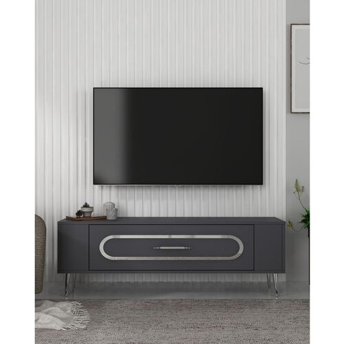 Hanah home Retrop3 - Anthracite, Silver AnthraciteSilver TV Stand Cene