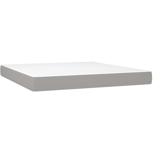 VidaXL Vzmetnica z žepkasto vzmetjo srednje trdote svetlo siva 193x203x20 cm blago, (5000295185) Slike