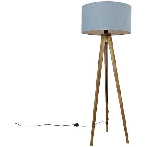 QAZQA Podeželski trinožni starinski les s svetlo modrim odtenkom 50 cm - Tripod Classic Cene