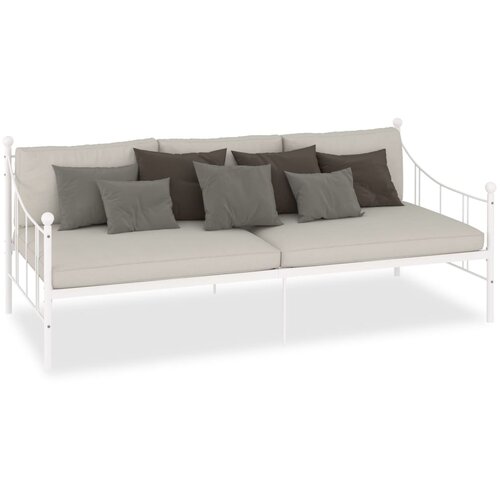 Maison Chic Posteljni okvir - Enojna postelja - Postelja za odrasle za dnevno posteljo bel kovinski 90x200 cm, (21695095) Slike